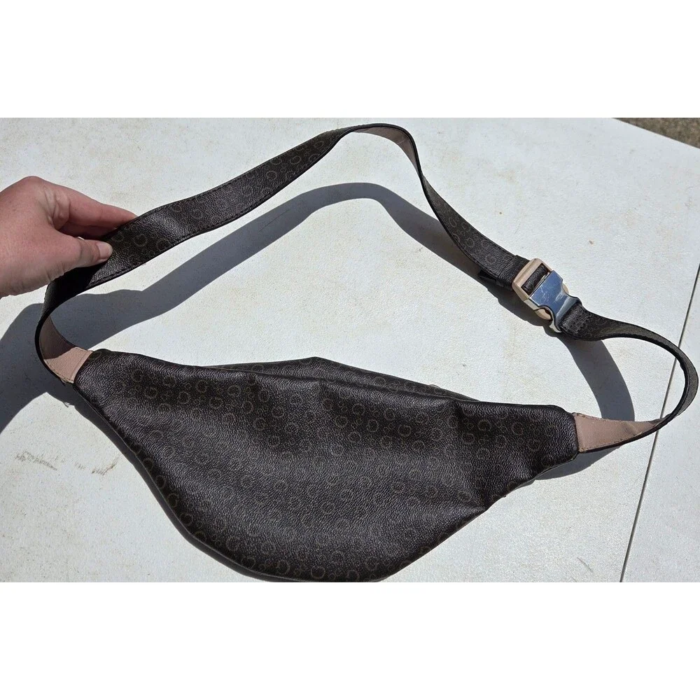 Guess Logo Print Belt Bag / Fanny Pack – Brown & Tan